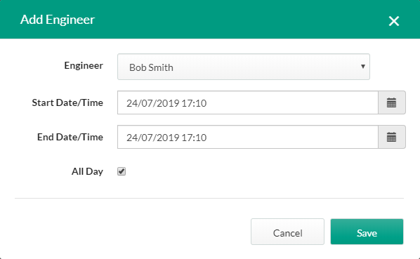 select engineer details in clik remote