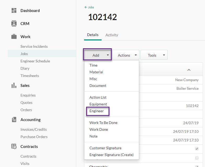 Adding Removing Assigned Engineers Cr Clik
