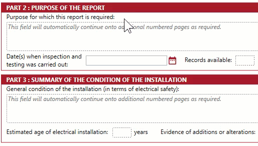 filling in certificate, niceic cert software