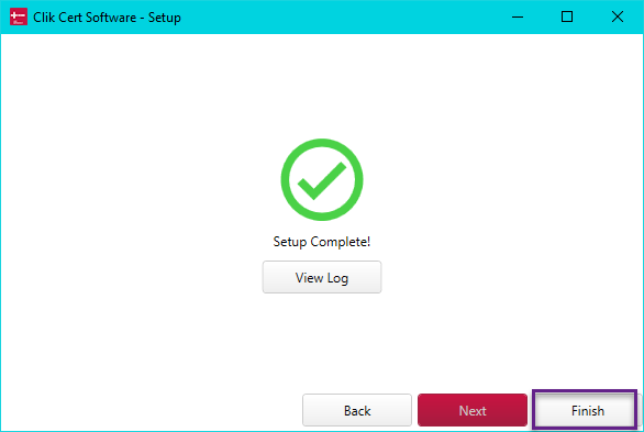 setup complete notification screen