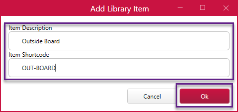 software distribution board, add library item