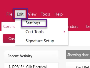 scheduling syncs in niceic cert software