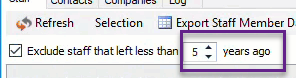 exclude staff selection