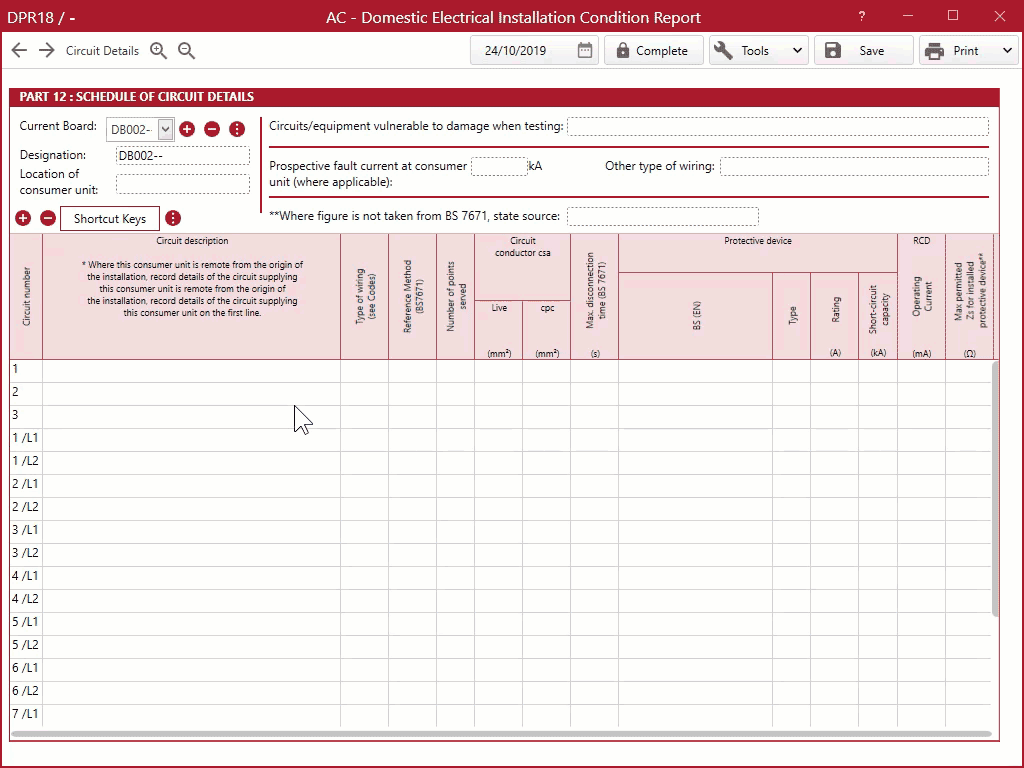 Using The Distribution Board Library NICEIC Clik