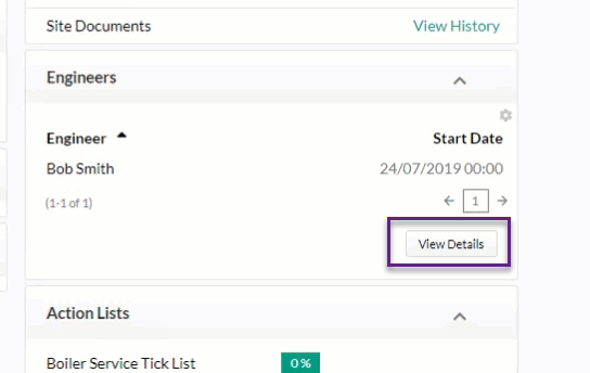 engineers, view details button