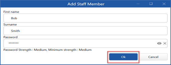 add staff member screen