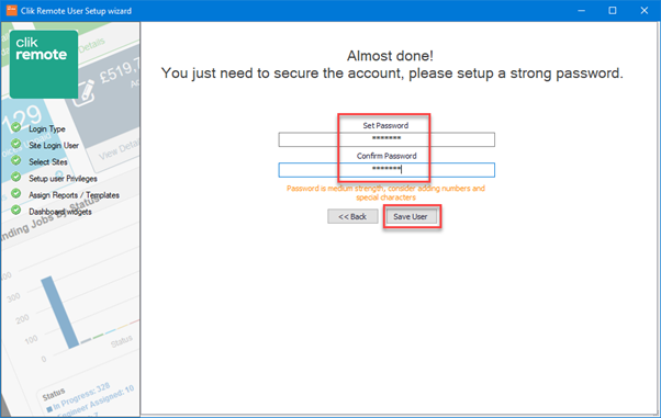 set password screen