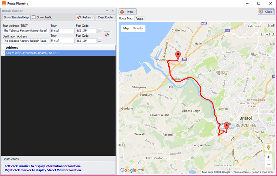 google maps in clik service