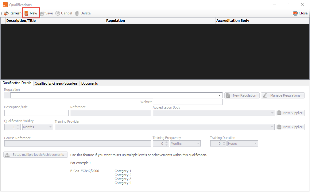 create qualification in clik service