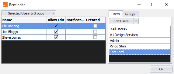 create reminders for qualifications in clik service