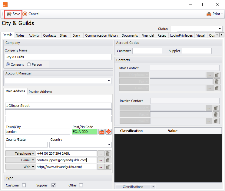 create qualification in clik service