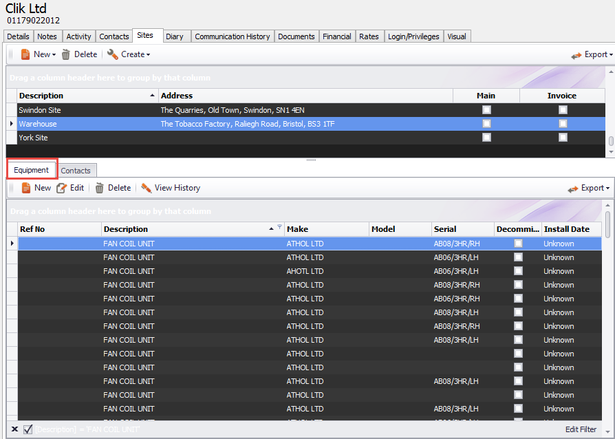 Importing Equipment Via Csv Cs Clik