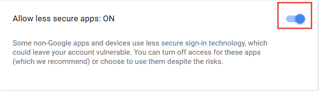 send emails from clik service through gmail